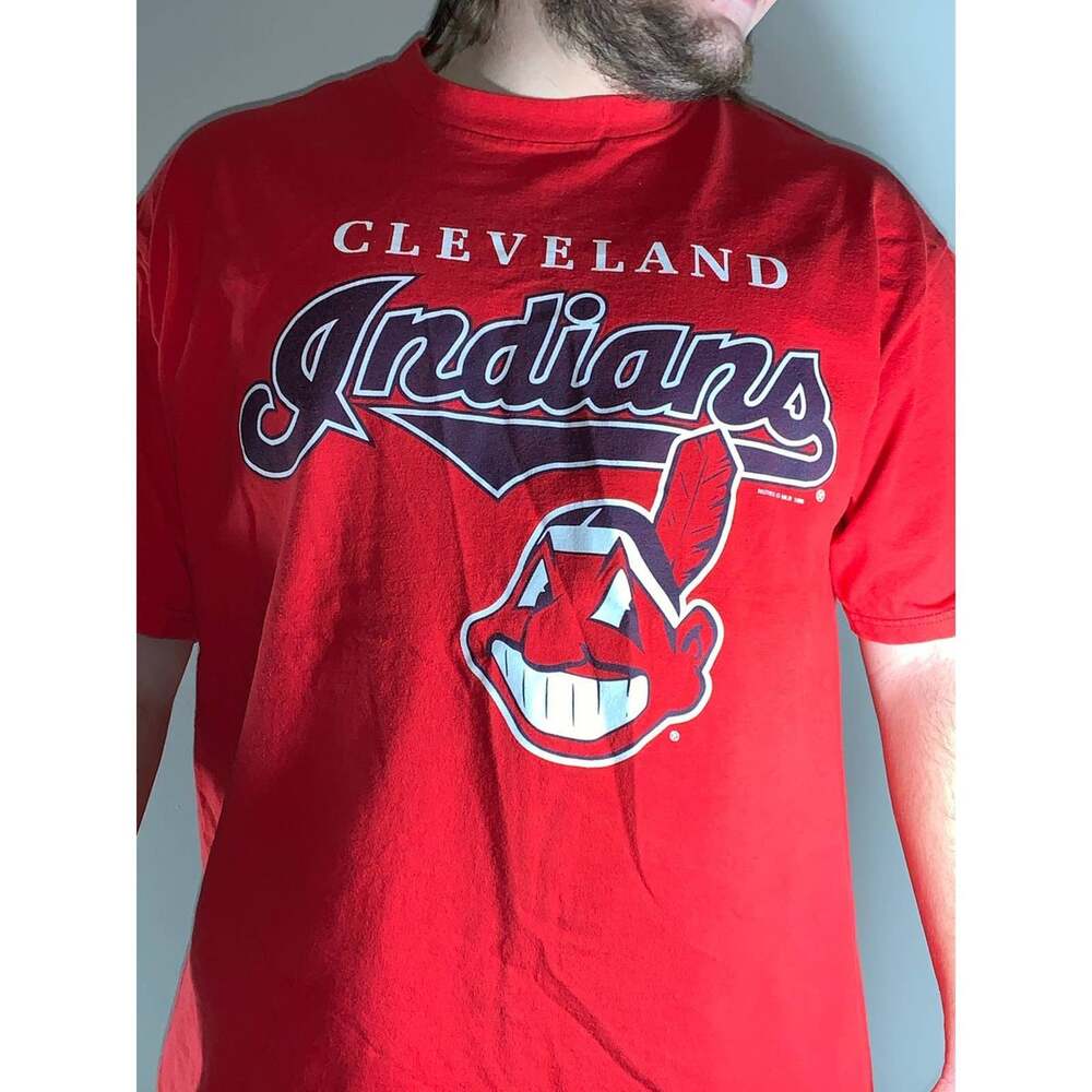 Vintage 90s Cleveland Indians Cheif wahoo T Shirt Red